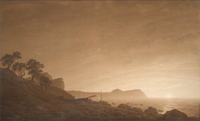 View of Arkona with Rising Moon by Caspar David Friedrich